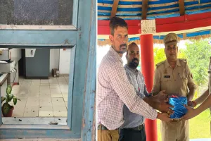 लखीमपुर खीरी : चोर कटर से काट रहे थे बैंक की खिड़की...होमगार्ड की बहादुरी और चौकसी से टली चोरी की वारदात