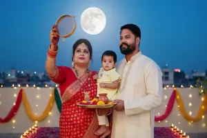 करवा चौथ : चांद संग पति का दीदार कर सुहागिनों ने की पूजा, अर्घ्य देकर किया व्रत का पारायण