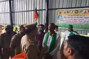 जगदीशपुर में उद्घाटन से पहले हंगामा, भाजपा कार्यकर्ताओं और किसान यूनियन के सदस्यों में नोकझोंक