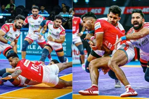 PKL 2025: राकेश के शानदार प्रदर्शन ने दिलाई जीत, गुजरात जायंट्स ने यूपी योद्धाज को 40-39 से हराया