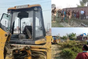 कानपुर : अवैध निर्माण तोड़ने पहुंची केडीए टीम पर हमला, जेसीबी छोड़कर भागे अधिकारी