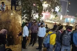 बरेली : सड़क खोदाई में फटी गैस पाइप लाइन, उपभोक्ताओं का हंगामा