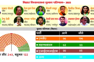 Bihar Elections 2025 : NDA को बिहार विधानसभा में तीन-चौथाई बहुमत, BJP सबसे बड़ी पार्टी, यहां देखें रिजल्ट 