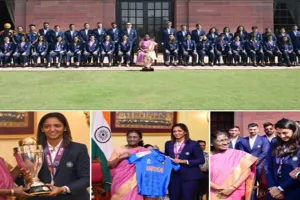 विश्वविजेता बेटियों से राष्ट्रपति द्रौपदी मुर्मू ने की मुलाकात : कहा- आप युवा लड़कियों के लिए रोल मॉडल है 