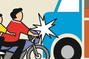 भदोही में भीषण सड़क हादसा :  ट्रक ने बाइक सवार युवकों को रौंदा, 2 की मौत, दो गंभीर 