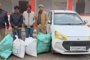 बाराबंकी : 41 लाख का गांजा बरामद, तस्कर सगे भाई गिरफ्तार, एएनटीएफ की कार्रवाई, आल्टो कार व मोबाइल जब्त