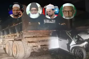 UP : दर्दनाक हादसा...डंपर ने कार को मारी टक्कर, जलसे को संबोधित करके लौट रहे कारी समेत चार की मौत