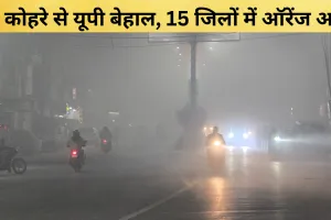 घने कोहरे से यूपी बेहाल: एक की मौत... यातायात बाधित, 15 जिलों में ऑरेंज अलर्ट