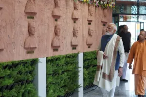 Lucknow News:  गोमती किनारे हरे-भरे स्मारक के रूप में तैयार हुआ लखनऊ का 'राष्ट्र प्रेरणा स्थल' 