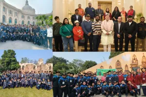 स्कूली बच्चों ने किया लखनऊ दर्शन,  बस से विधानसभा सहित प्रमुख ऐतिहासिक धरोहरों को जाना 