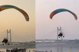 नए आकर्षण का केंद्र बना पैरा ग्लाइडिंग, माघ मेला में पर्यटन का अद्भुत नजारा, एडवेंचर का आनंद ले रहे श्रद्धालु  