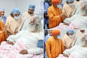 CM योगी ने मेदांता अस्पताल पहुंचकर महंत नृत्य गोपाल दास का जाना हाल