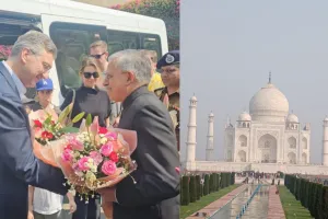 पत्नी-बच्चों संग आगरा पहुंचे क्रोएशिया के प्रधानमंत्री,  ताजमहल का किया दीदार, आम नागरिकों के लिए बंद रहा परिसर 