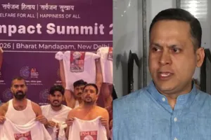 भारत मंडपम में शर्ट उतारने वाले कांग्रेस कार्यकर्ताओं पर भड़की भाजपा, बोली- छवि खराब करने की साजिश 