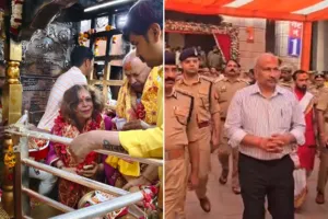 विंध्याचल धाम पहुंचे डीजीपी : नवरात्र मेले का लिया जायजा, कहा- एक स्थान पर एकत्र न हो अधिक भीड़