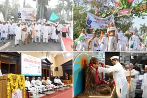 लखनऊ : निकाली गई प्रतीकात्मक दांडी यात्रा, डॉ. सुधीर महादेव ने दिखाई हरी झंडी