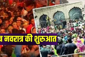 चैत्र नवरात्रि पर भक्तों की भीड़,  मथुरा-वाराणसी के प्रमुख मंदिरों के बाहर लंबी कतारें, सुरक्षा में लगें यूपी पुलिस के जवान 