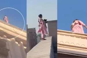 लखनऊ हाईकोर्ट परिसर में हंगामा: छत पर चढ़ी महिला को पुलिस ने नीचे उतारा, समझाकर भेजा वापस 