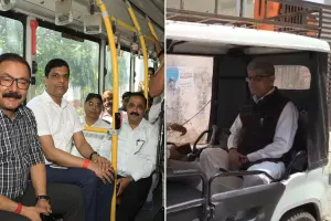 Bareilly : वन मंत्री ने ई-रिक्शा और डीएम ने किया ई-बस से सफर, सार्वजनिक परिवहन को बढ़ावा देने की अपील