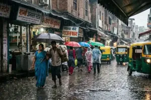  बदला मौसम का मिजाज, आधे घंटे की बारिश से एक दिन में 7.6 डिग्री लुढ़का अधिकतम तापमान