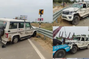 ग्रेटर नोएडा न्यूज: यमुना एक्सप्रेसवे पर BJP विधायक राजेश चौधरी की एस्कॉर्ट गाड़ी को डंपर ने मारी टक्कर, एक पुलिसकर्मी की मौत, तीन घायल