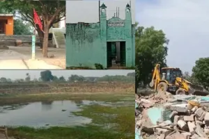 Agra News: आगरा में तालाब की जमीन से हटाए गए अवैध धार्मिक ढांचे, NGT के आदेश पर मस्जिद, मजार और मंदिर पर कार्रवाई
