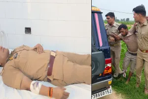 Sambhal News : पुलिस मुठभेड़ में बदमाश के पैर में लगी गोली, इंस्पेक्टर भी हुए घायल