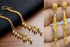 सुई-धागा इयररिंग्स से पाएं एलिगेंट लुक 