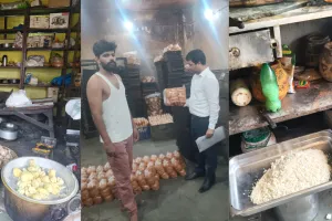नाले के किनारे समोसा-कचौड़ी: गंदगी में बनता मिला केक; कानपुर में खाद्य विभाग की ताबड़तोड़ छापेमारी