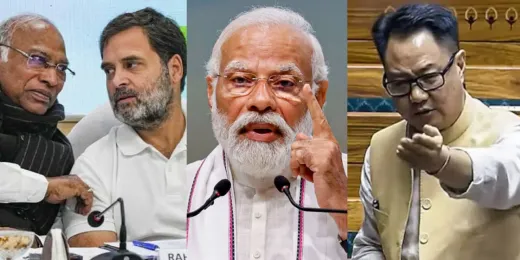 कांग्रेस रैली में PM को धमकी? किरेन रीजीजू ने विपक्ष पर साधा निशाना, कहा- राहुल और खरगे मांगे माफी 