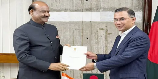 बांग्लादेश के नए पीएम से मिले ओम बिरला : सौंपा प्रधानमंत्री मोदी का पत्र, भारत आने का दिया न्योता