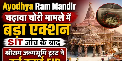  Ayodhya Ram Mandir: राम मंदिर चढ़ावा चोरी मामले में बड़ा एक्शन, श्रीराम जन्मभूमि ट्रस्ट की शिकायत पर आठ नामजद के खिलाफ FIR दर्ज 