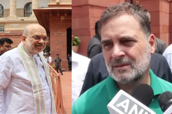 <span class="t-red">अमित शाह का विपक्ष को चैलेंज- चर्चा या हंगामा? </span>राहुल गांधी का जवाब- We Don't Care