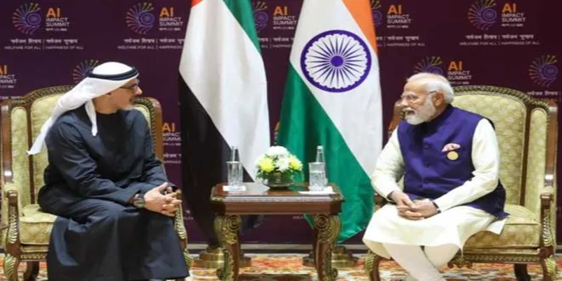 अबू धाबी के शहजादे से मिले प्रधानमंत्री मोदी, सामरिक साझेदारी और द्विपक्षीय संबंधों पर हुई चर्चा 