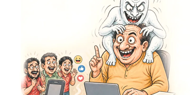 Satire:छपासी पर चढ़ा व्यंग्य का भूत! पाठक अब ‘नजरअंदाज यंत्र’ पहनकर बच रहे हैं