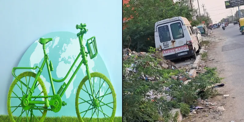 विश्व साइकिल दिवस : कहां करें साइकिलिंग? साइकिल ट्रैक पर आमजन व पुलिस का कब्जा  