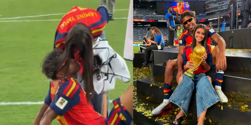 FIFA World Cup 2026: जीत के बाद मैदान पर रोमांटिक पल, लामिन यमाल और इनेस का Kiss Video हुआ वायरल