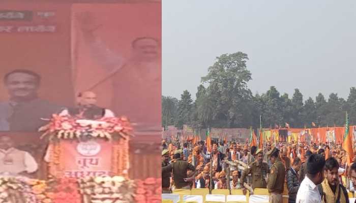 सीतापुर: चुनावी शंखनाद के साथ जीत का मंत्र दे गए रक्षामंत्री राजनाथ सिंह