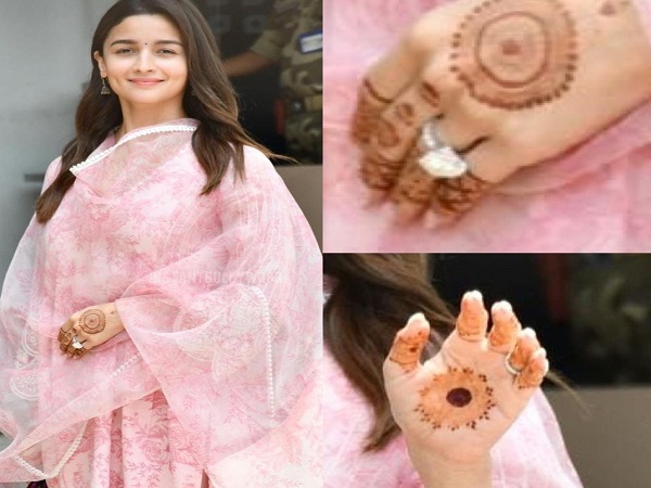 Alia Bhatt Photos : शादी के बाद पिंक सूट में नजर आईं आलिया भट्ट, फ्लॉन्ट की डायमंड रिंग