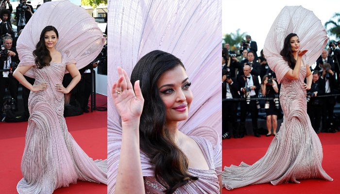 Cannes 2023 Aishwarya Rai Bachchan red carpet look silver Gown memes on  Twitter, hoodie gown trolled
