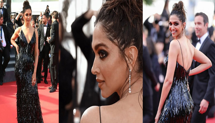 Cannes 2022: Black Shimmery Dress में हुस्न परी लगीं Deepika Padukone, तस्वीरों पर फैंस लुटा रहे प्यार