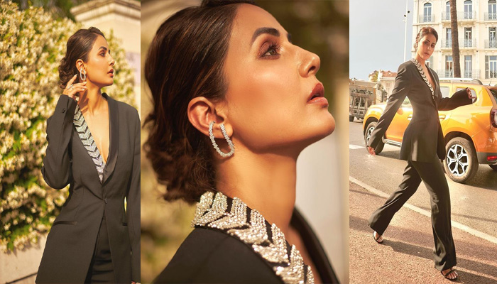 Cannes 2022: ब्लैक सूट पैंट में Hina Khan ने French Riviera की सड़कों पर दिखाया क्लासी लुक, फोटो में नजर आया स्टाइलिश अंदाज