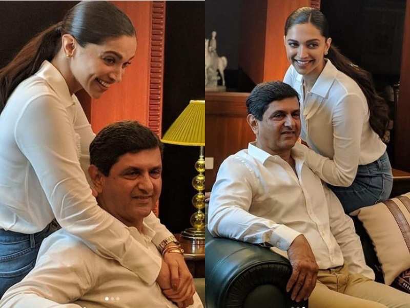 Photos: Deepika Padukone and dad Prakash Padukone donning white T-shirts give us major family goals