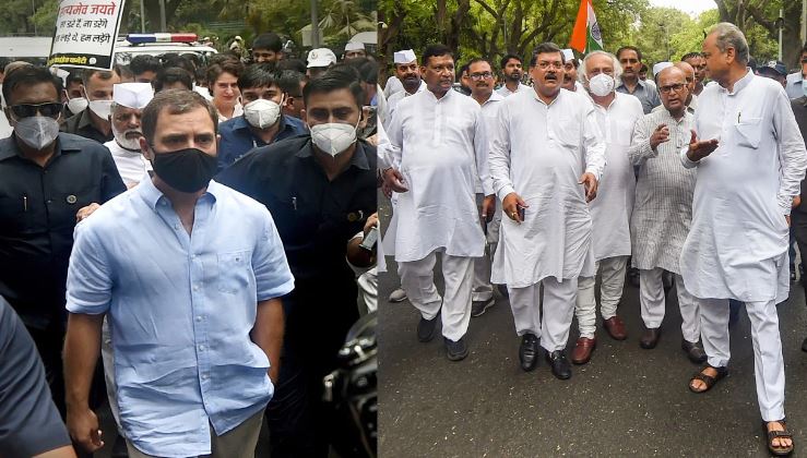 राहुल से ईडी की पूछताछ को लेकर कांग्रेस का विरोध प्रदर्शन, कई नेता व कार्यकर्ता हिरासत में लिए गए