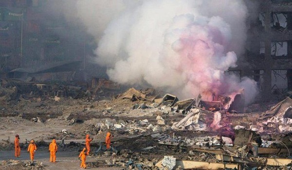चीन के बंदरगाह शहर तियानजिन में गैस विस्फोट, तीन लापता, 11 लोग घायल