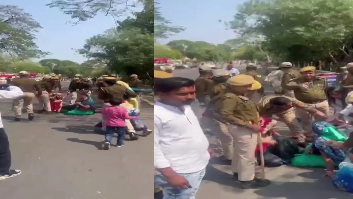 पुलवामा के शहीदों की पत्नियों को जयपुर में प्रदर्शन स्थल से हटाकर अस्पताल भेजा गया 