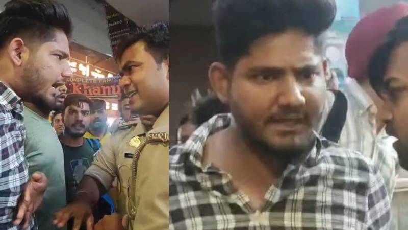 कानपुर: विधायक जी का भतीजा हूं, जरा कायदे में रहना.... मामूली टक्कर से भड़के बाइक सवार, पुलिस से की धक्का-मुक्की, देखें Video