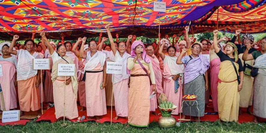 नगा महिलाओं ने की मणिपुर में निर्वस्त्र की गई पीड़िताओं के लिए न्याय की मांग 