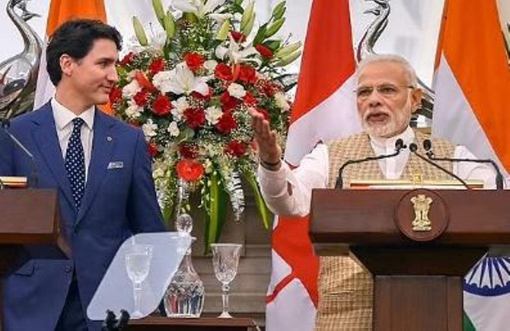 भारत ने कनाडा में हिंसा में अपनी संलिप्तता संबंधी ट्रूडो के आरोपों को किया खारिज 