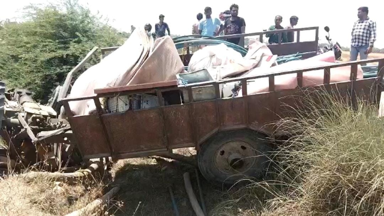 लखनऊ: रहीमाबाद में खाई में गिरी ट्रैक्टर ट्रॉली, दो की मौत-एक घायल